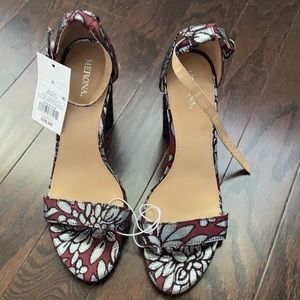 Jacquard block heels